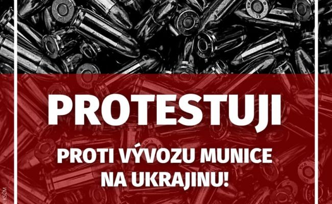Češi budou demonstrovat proti dodávkám zbraní na Ukrajinu
